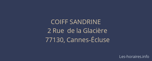 COIFF SANDRINE