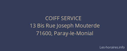COIFF SERVICE