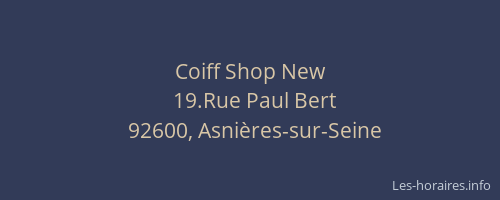 Coiff Shop New