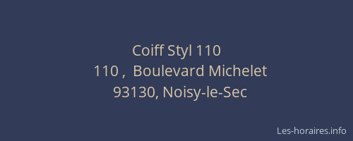 Coiff Styl 110