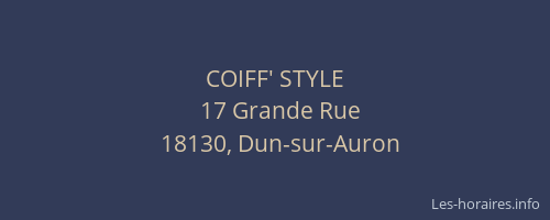 COIFF' STYLE