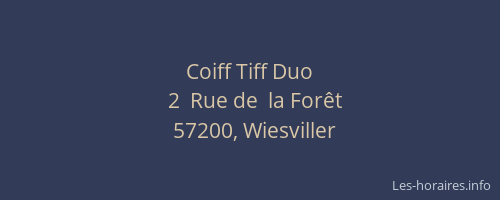 Coiff Tiff Duo
