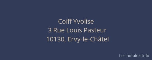 Coiff Yvolise