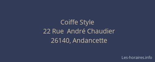 Coiffe Style