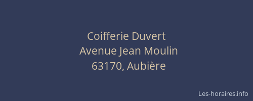 Coifferie Duvert