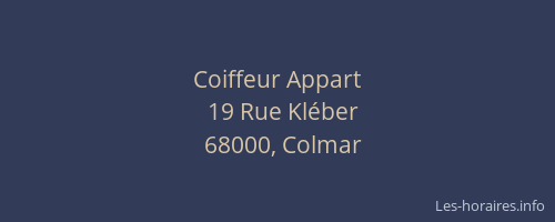 Coiffeur Appart