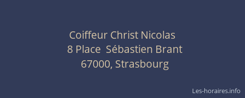Coiffeur Christ Nicolas