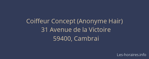 Coiffeur Concept (Anonyme Hair)