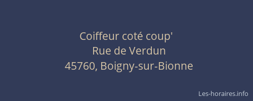 Coiffeur cot&eacute; coup'
