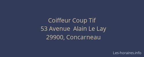 Coiffeur Coup Tif