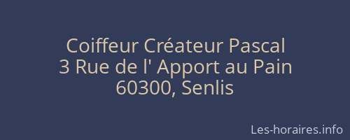 Coiffeur Créateur Pascal