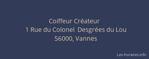 Coiffeur Créateur