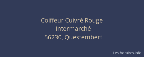 Coiffeur Cuivr&eacute; Rouge