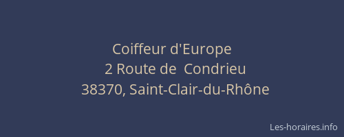Coiffeur d'Europe