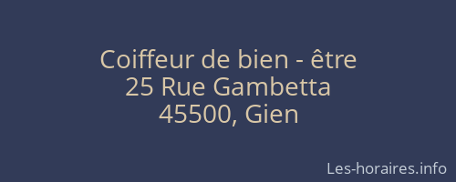 Coiffeur de bien - être