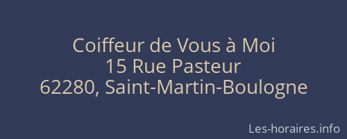 Coiffeur de Vous à Moi