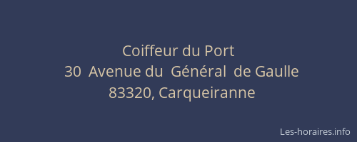 Coiffeur du Port