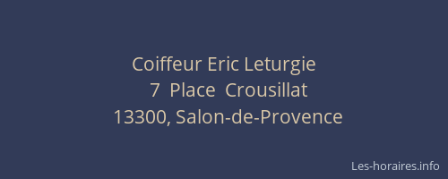 Coiffeur Eric Leturgie