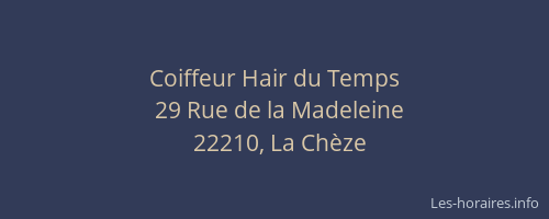 Coiffeur Hair du Temps