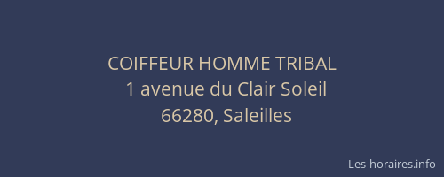 COIFFEUR HOMME TRIBAL