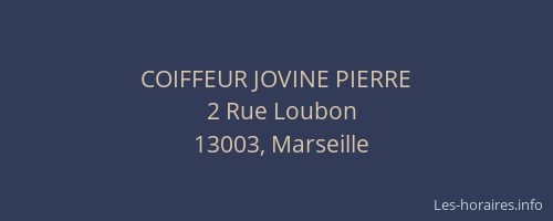 COIFFEUR JOVINE PIERRE
