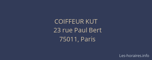 COIFFEUR KUT