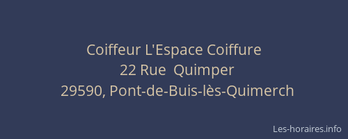 Coiffeur L'Espace Coiffure
