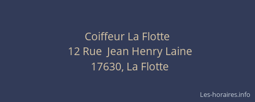 Coiffeur La Flotte