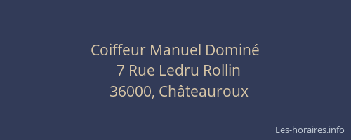 Coiffeur Manuel Dominé