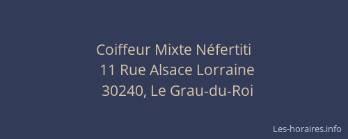 Coiffeur Mixte N&eacute;fertiti