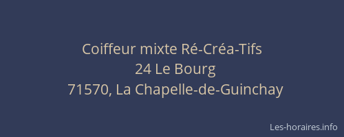 Coiffeur mixte R&eacute;-Cr&eacute;a-Tifs