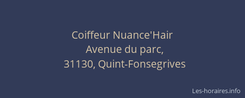 Coiffeur Nuance'Hair