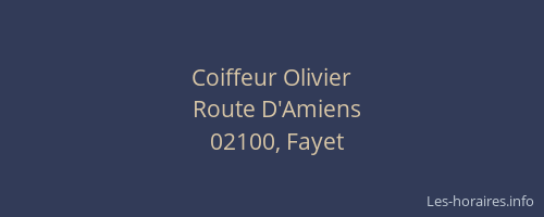 Coiffeur Olivier
