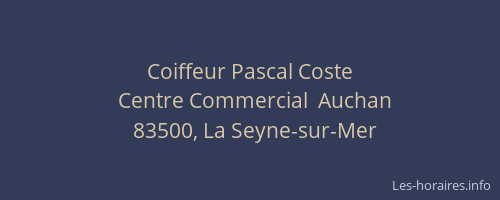Coiffeur Pascal Coste