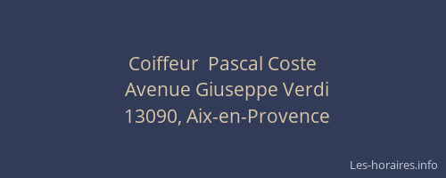 Coiffeur  Pascal Coste