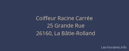 Coiffeur Racine Carrée