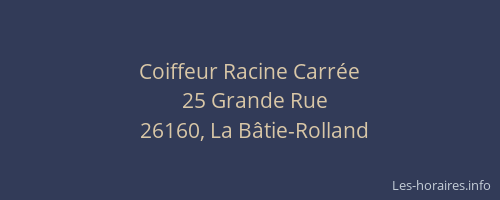 Coiffeur Racine Carr&eacute;e