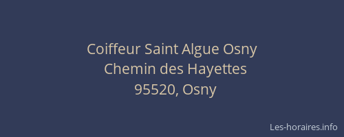 Coiffeur Saint Algue Osny