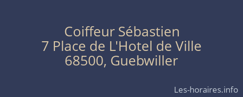 Coiffeur Sébastien