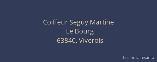 Coiffeur Seguy Martine