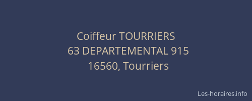 Coiffeur TOURRIERS