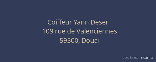 Coiffeur Yann Deser