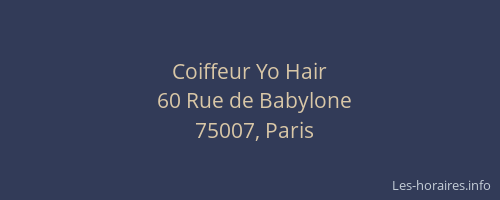 Coiffeur Yo Hair
