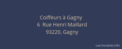 Coiffeurs à Gagny