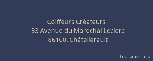 Coiffeurs Cr&eacute;ateurs
