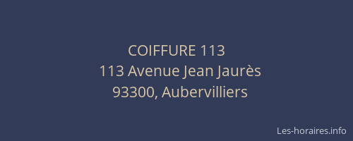 COIFFURE 113