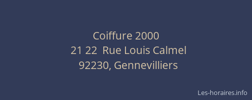 Coiffure 2000