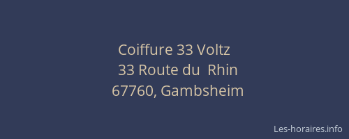 Coiffure 33 Voltz
