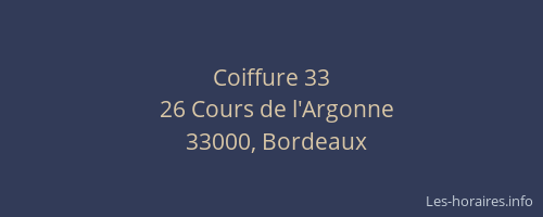 Coiffure 33