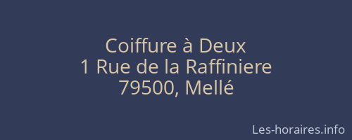Coiffure à Deux